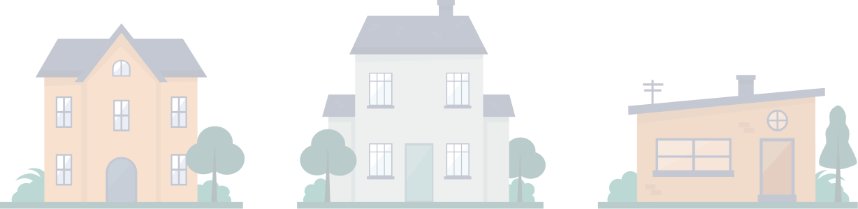 Picture of 3 houses in a row